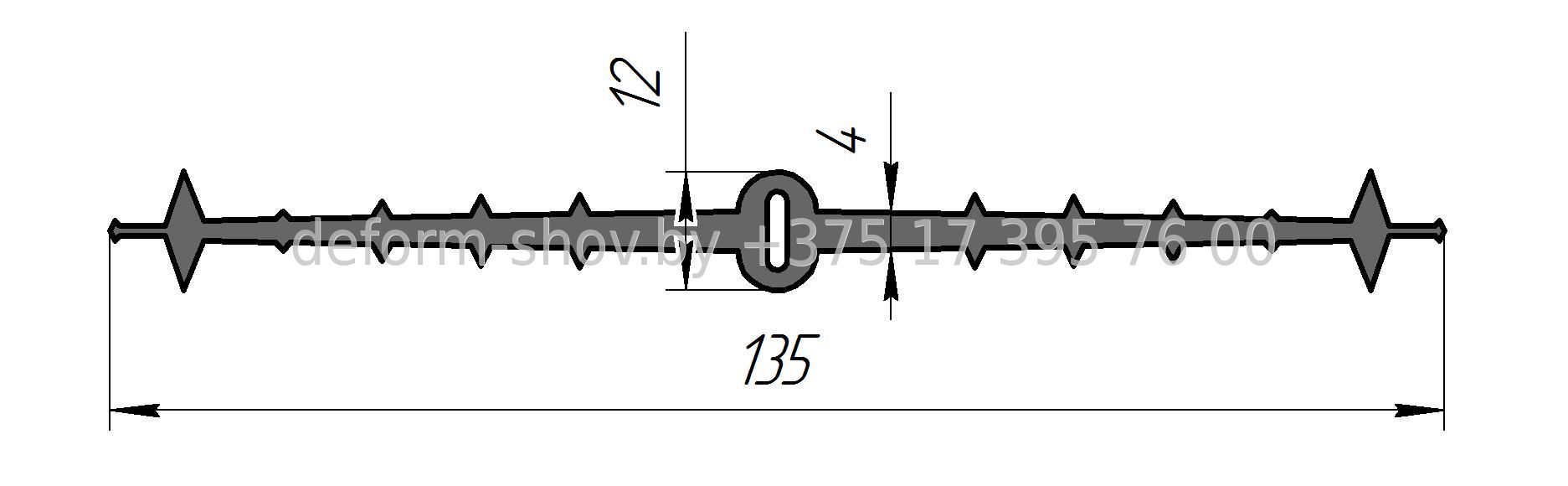 Гидрошпонка ЦДР-135К15, Резина, ширина 135мм, шов 15мм